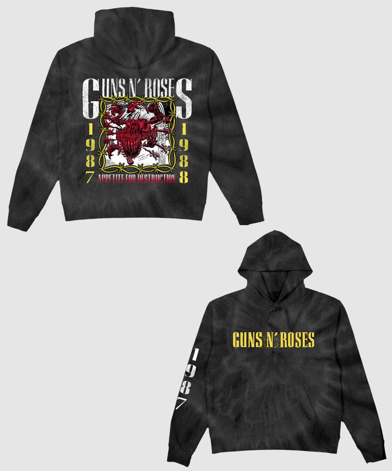Gnrmerch Shop Gn’r Black Tie Dye Hoodie