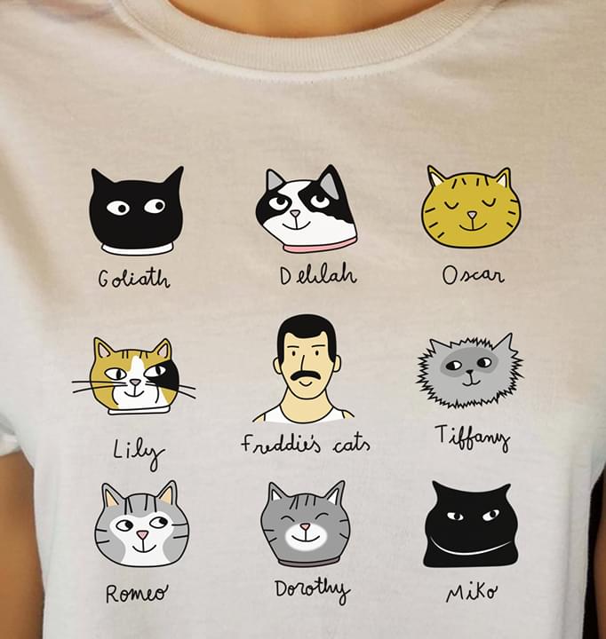 Golioth Delilah Oscan Lily Freddie's Cats Shirt