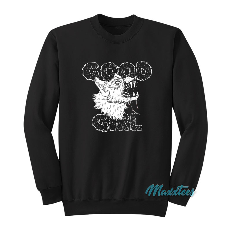 Good Girl Black Women's Flowy Muscle Sweatshirt