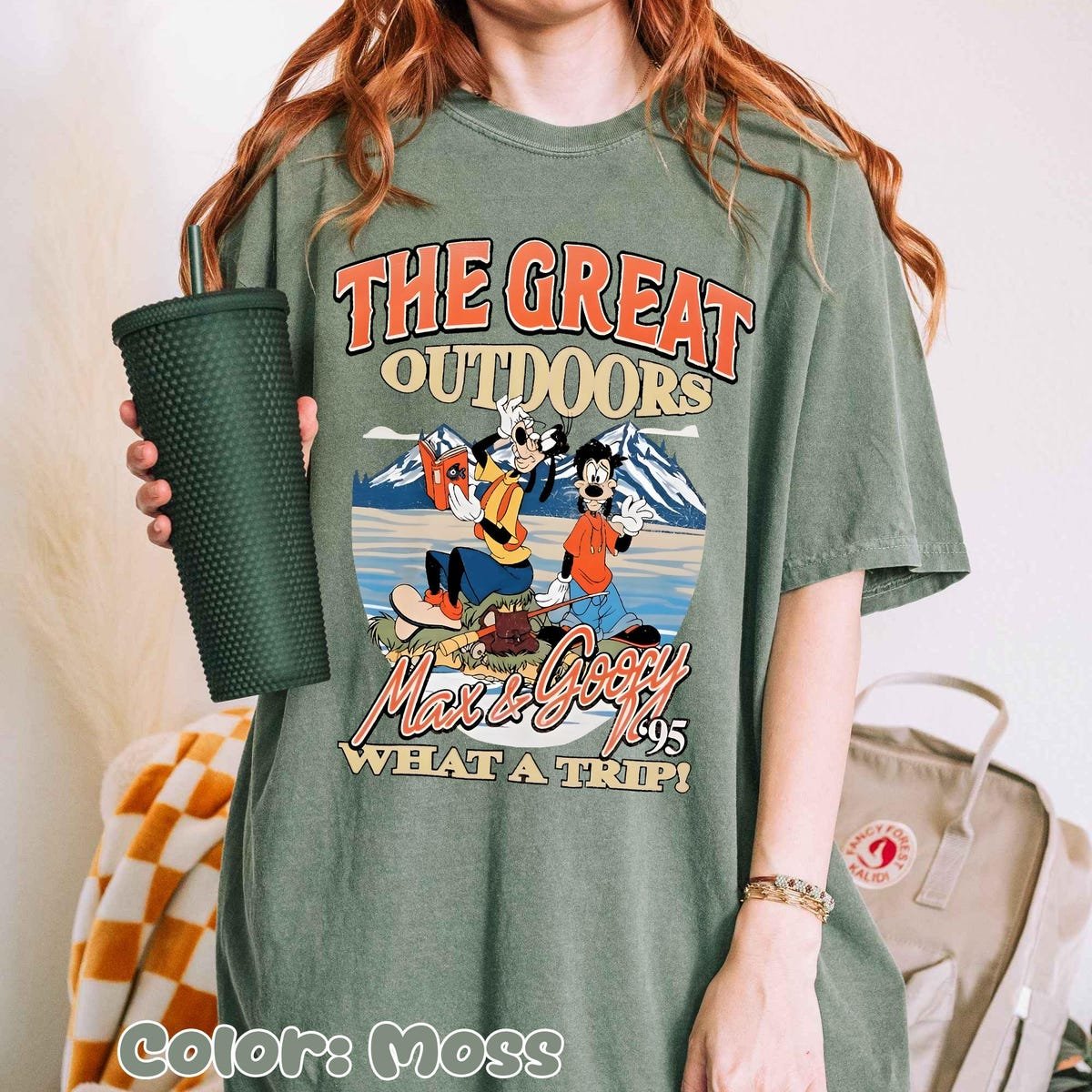 Goofy Movie Shirt Max & Goofy Outdoors 1995 Vintage Camping Tee