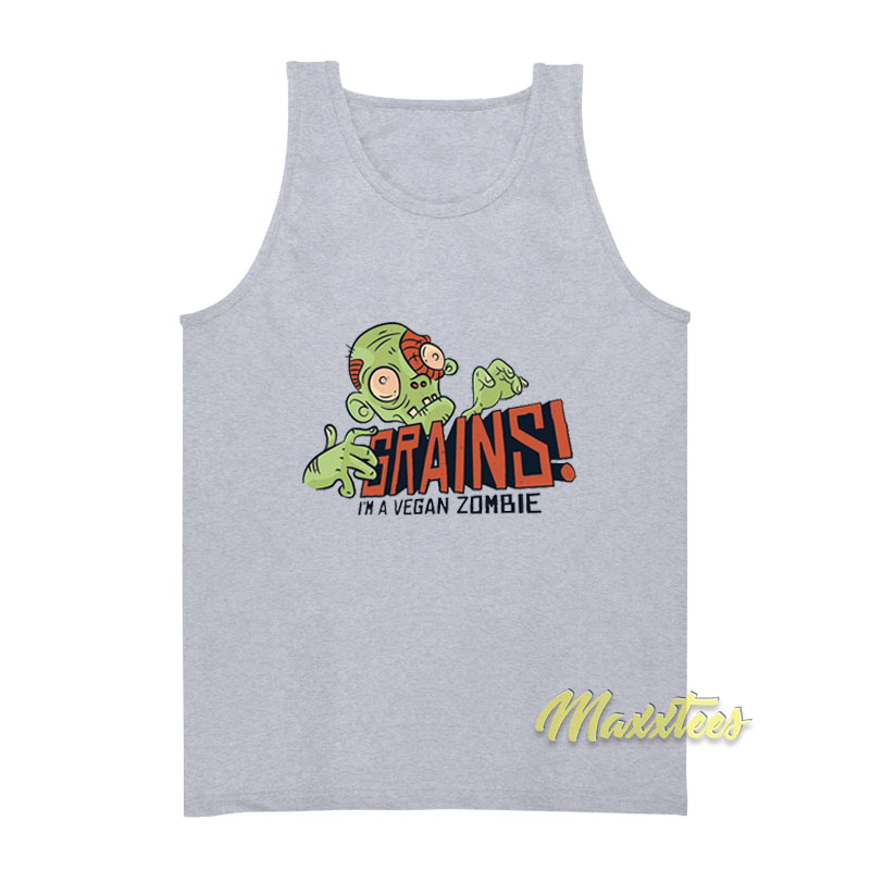 Grains I'm A Vegan Zombie Bear Tank Top