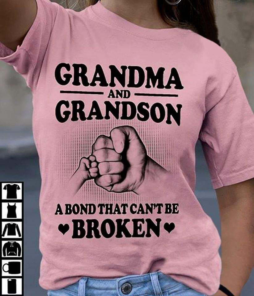 Grandma And Grandson A Bond That Can't Be Broken Family Shirt