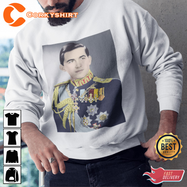 Greece’s Last King Constantine Ii Rest In Peace The King Unisex Graphic T-shirt