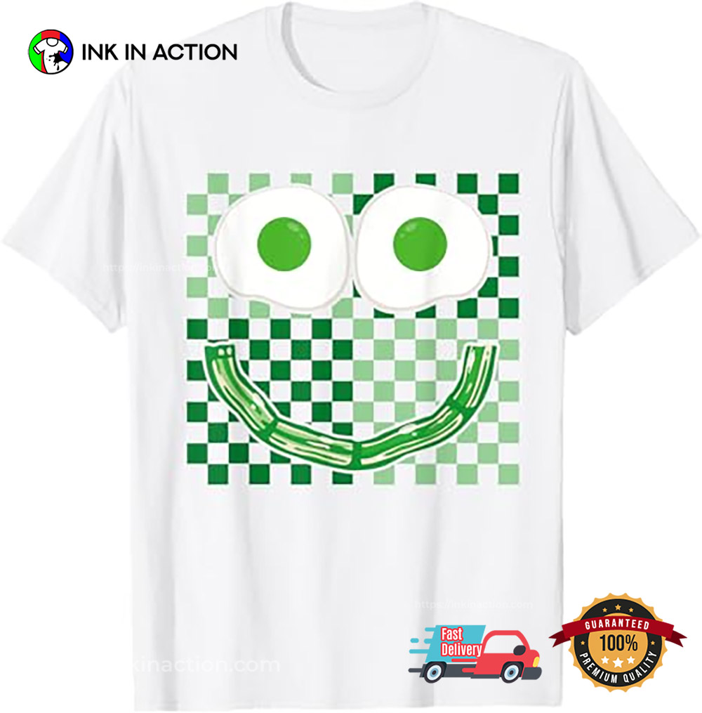 Green Smile Face Eggs St Patrick’s T-shirt