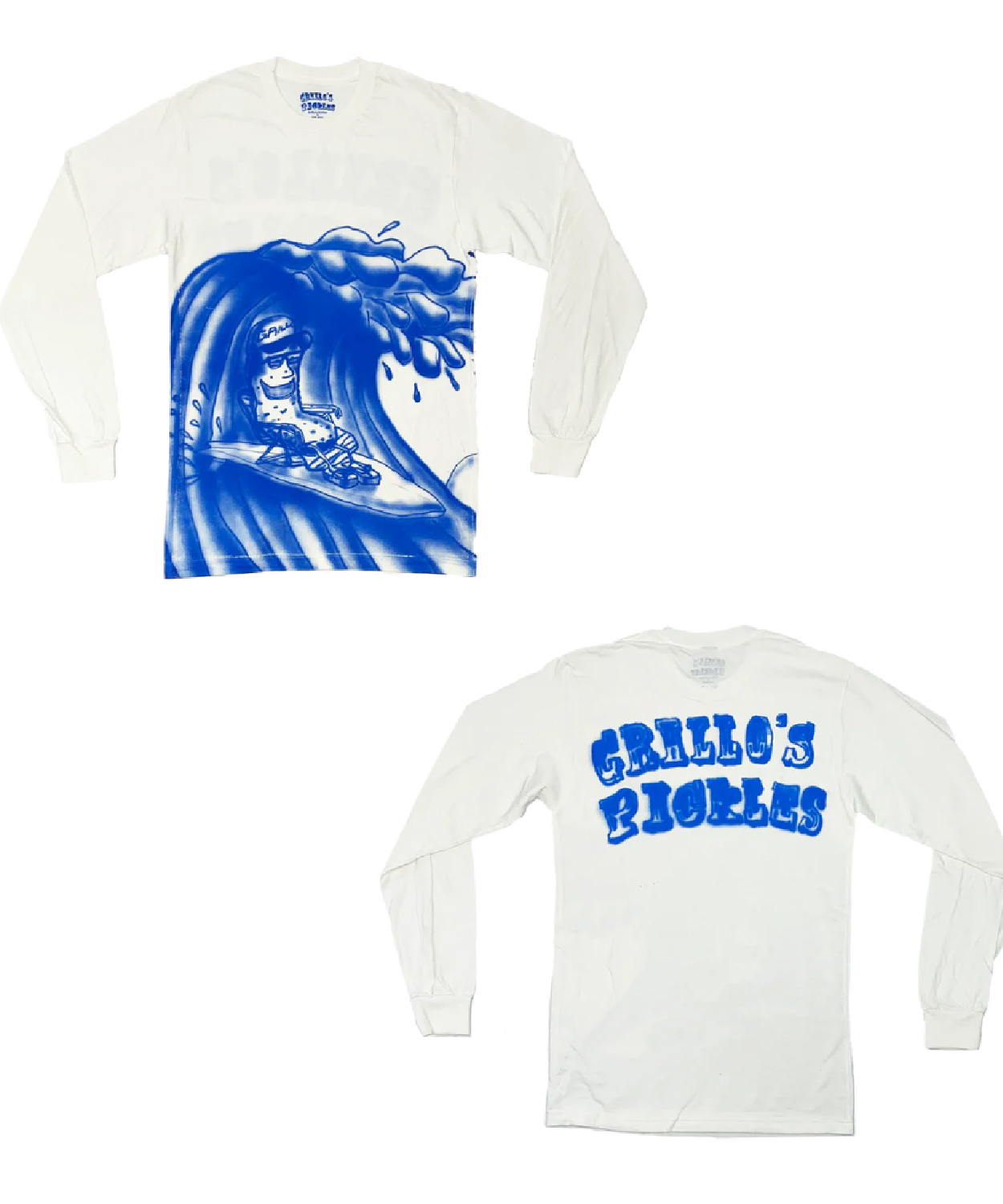 Grillos Pickles X Erik Foss Long Sleeve Tee Grillo’s Pickles Shop Merch Store