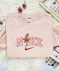 Grinch Santa Christmas Embroidered Shirt – 4