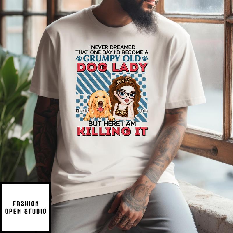 Grumpy Old Dog Lady – Personalized Custom Unisex T-shirt