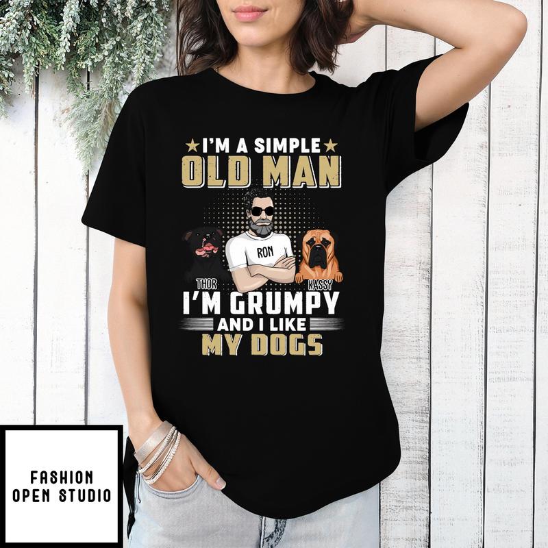 Grumpy Simple Old Man – Personalized Custom Unisex T-shirt