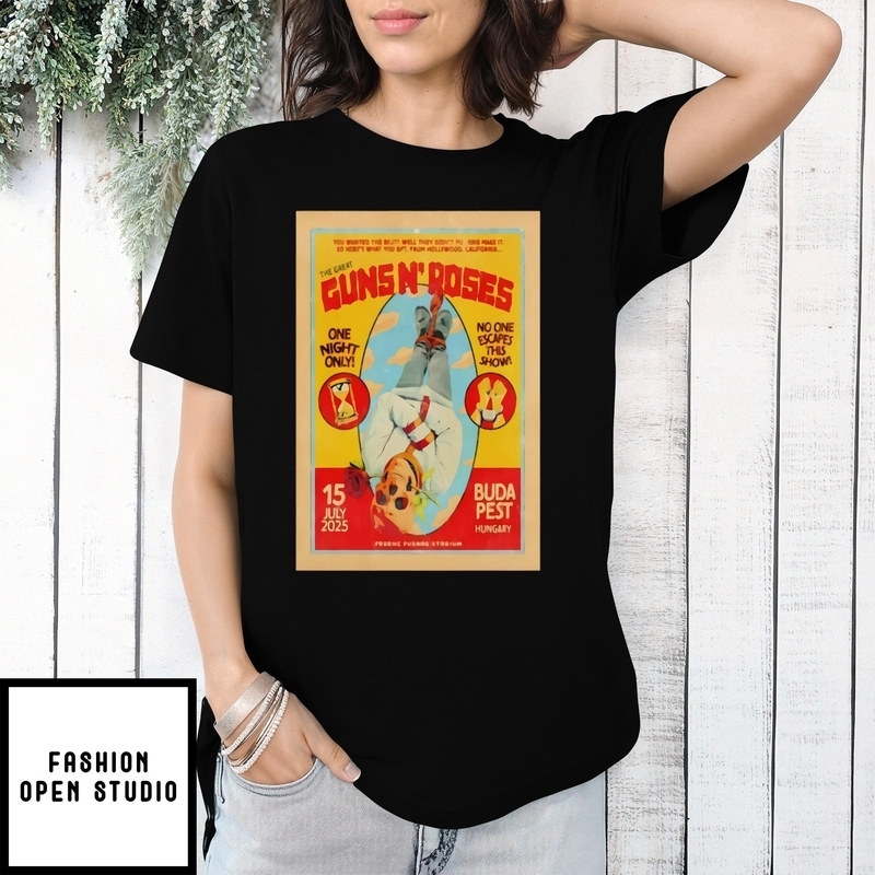 Guns N’ Roses 7-15-2025 Budapest Hungary Poster T-shirt