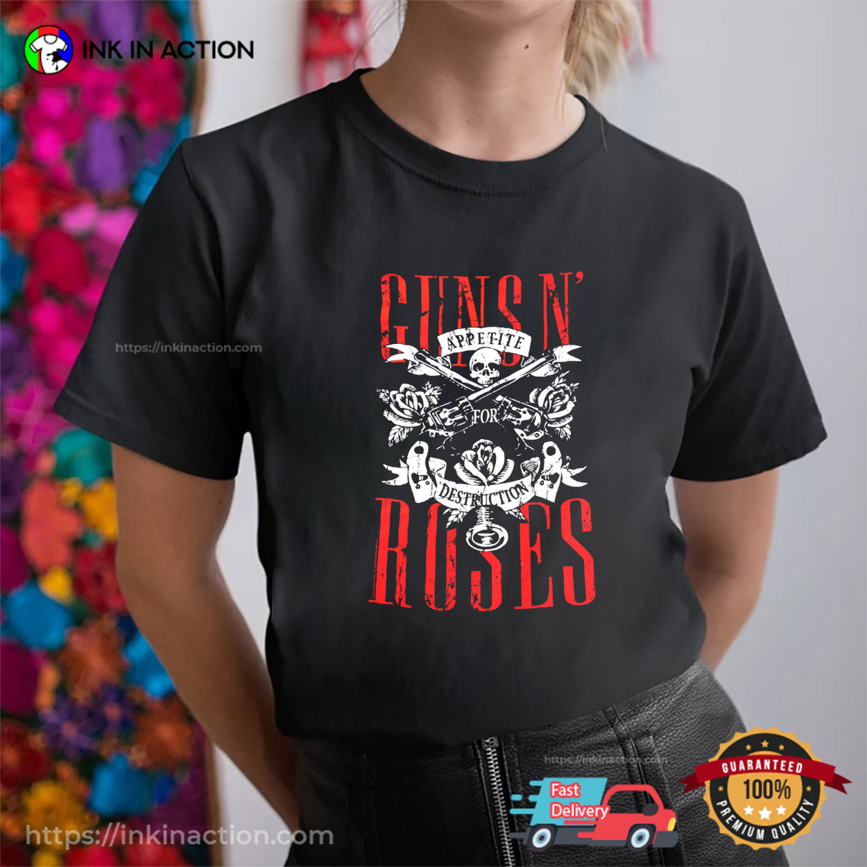 Guns N’ Roses Appetite For Destruction Album Retro Style T-shirt