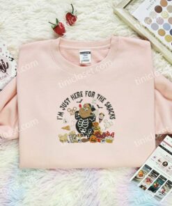Gus Gus I’m Just Here For The Snacks Embroidered Shirt, Halloween Embroidered Hoodie
