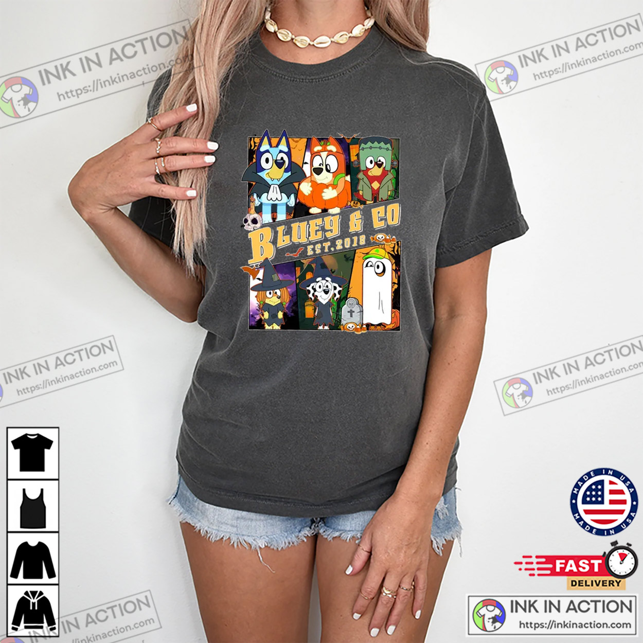 Halloween Bluey & Co Est 2018 Comfort Colors T-shirt