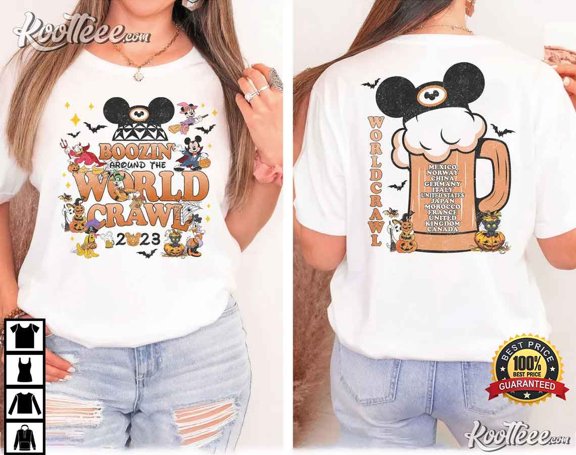 Halloween Sample Boozin’aaround The World Crawl T-shirt