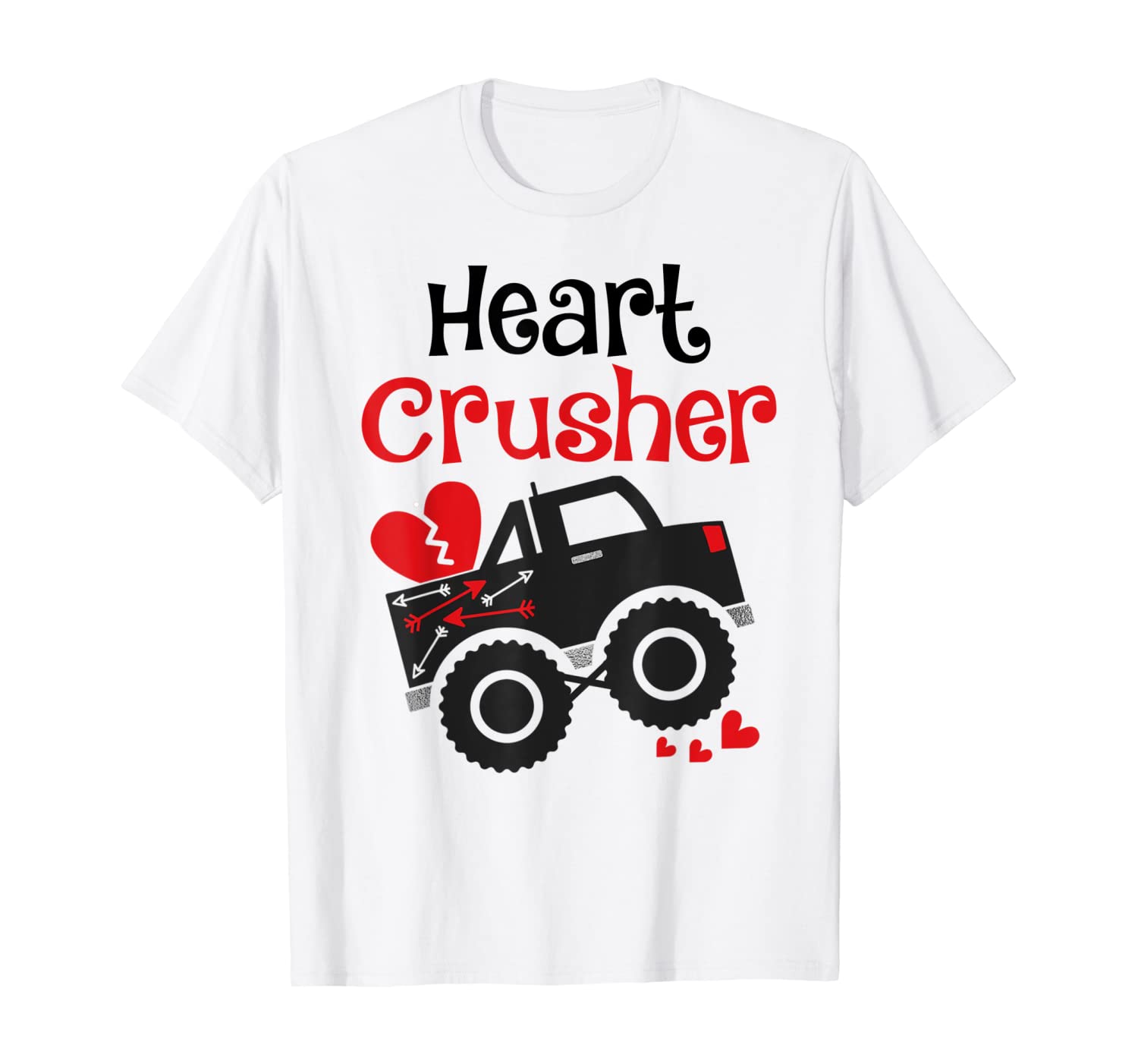 Heart Crushing Monster Truck Funny Valentines Day Gift T Shirt 2
