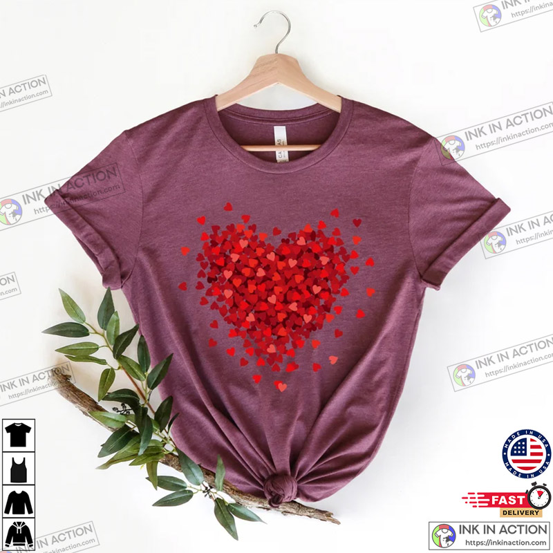 Hearts Valentine’s Day Shirt, Valentine’s Day Shirt For Women