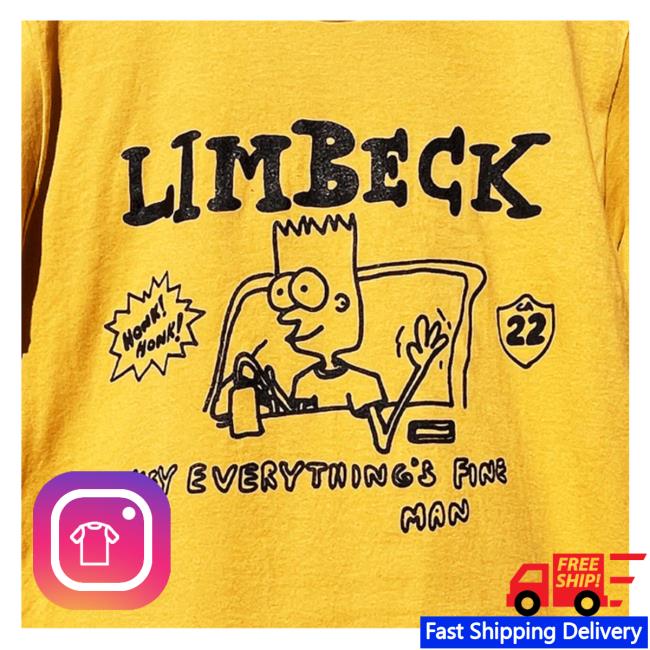 Hello Merch Store Limbeck Everything’s Fine Mustard Tee