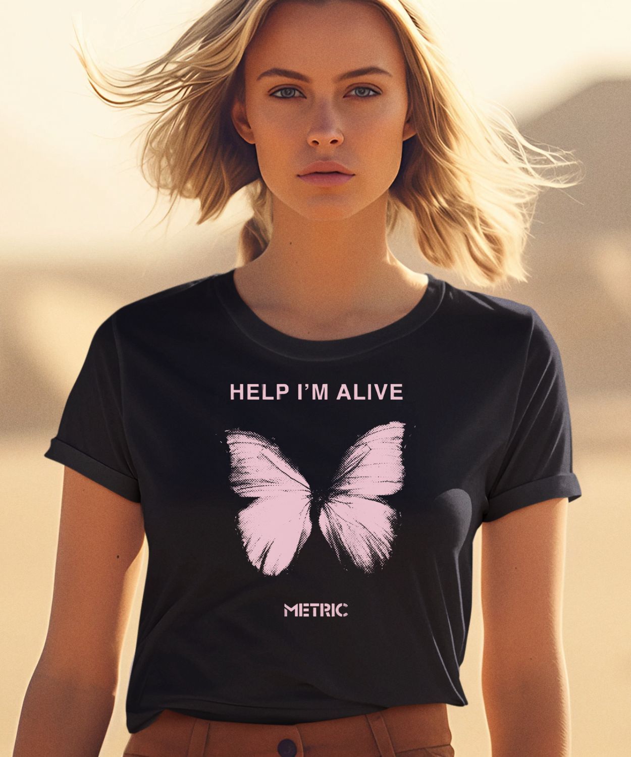 Help I’m Alive Butterfly Metric Shirt
