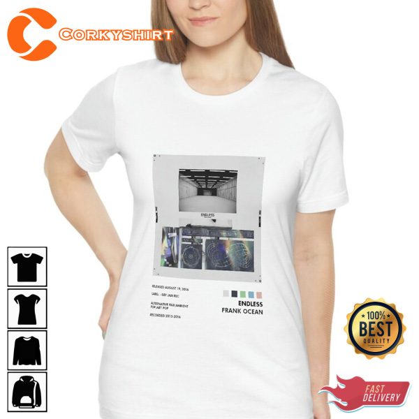 Hip Hop Rap R&b Frank Ocean Album Endless High Quality Unisex Trendy T-shirt