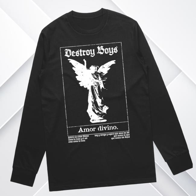 Hopeless Records Merch Store Destroy Boys ‘amor Divino’ Black Long Sleeve