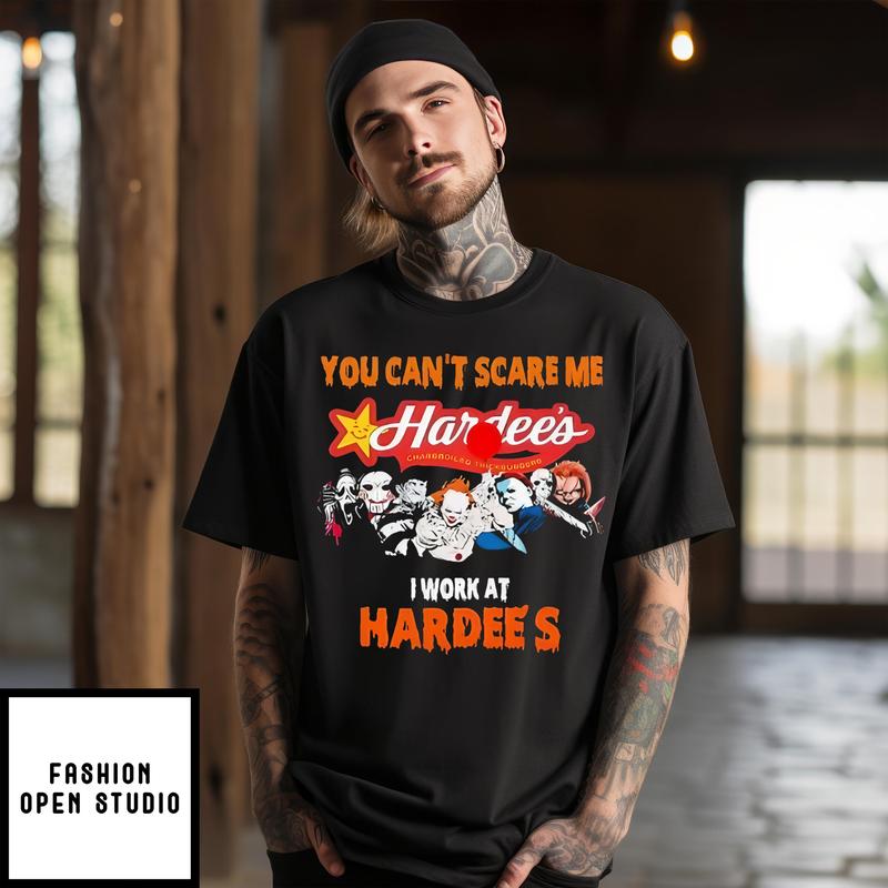 Horror Characters You Can’t Scare Me I Work At Hardees Vintage T-shirt