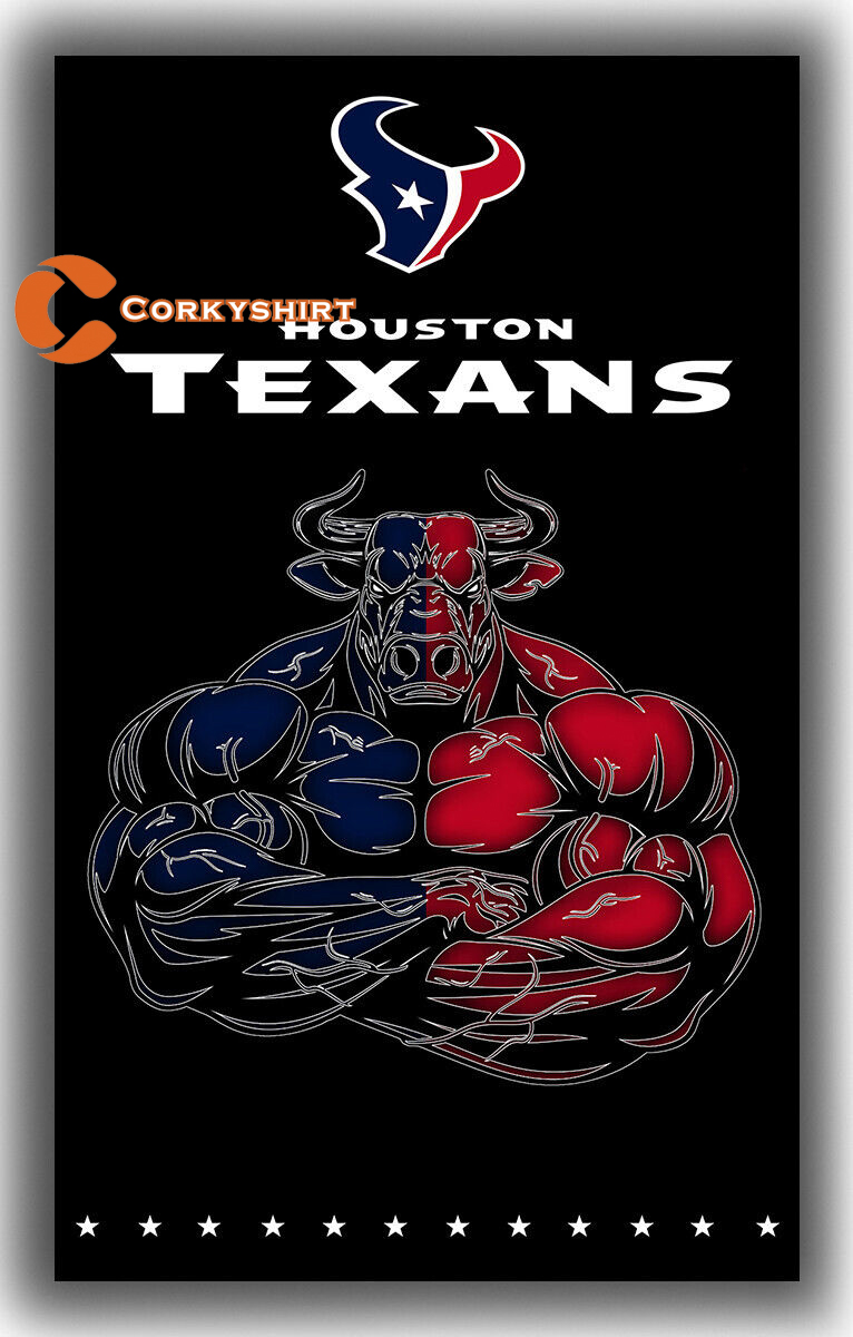 Houston Texans Football Team Mascot Us Flag 3×5 Banner