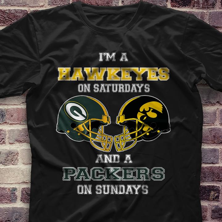 I'm A Hawkeyes On Saturdays And A Packers On Sundays Shirt