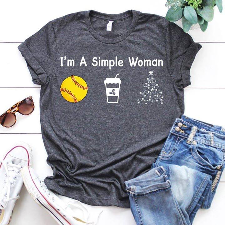 I'm A Simple Woman Baseball Coffee And Relax The Christmas Shirt