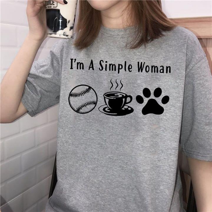 I'm A Simple Woman Like Play Volleyball, Drink Coffee And Love Dog Shirt