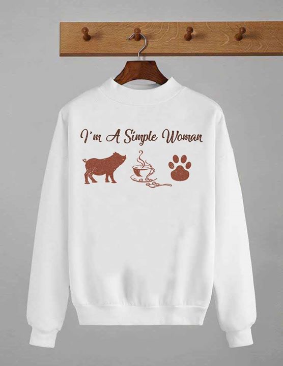 I'm A Simple Woman Pig Coffee And Petting Shirt