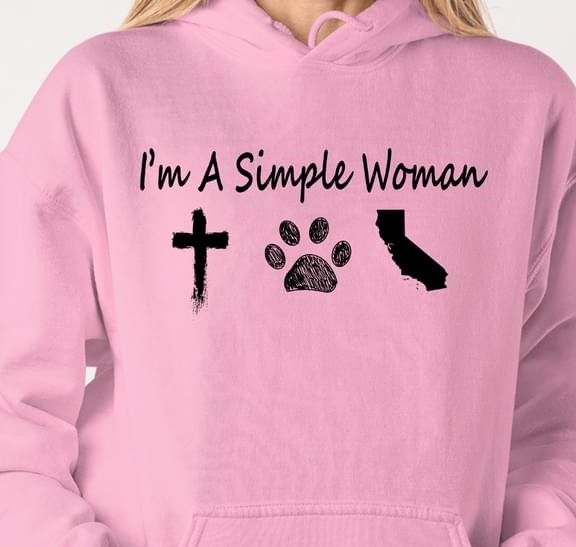 I'm A Simple Woman The Holy Cross Dog Footprint Shirt