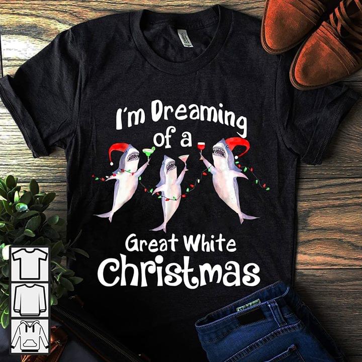 I'm Dreaming Of A Great White Shark Cheer Christmas Shirt