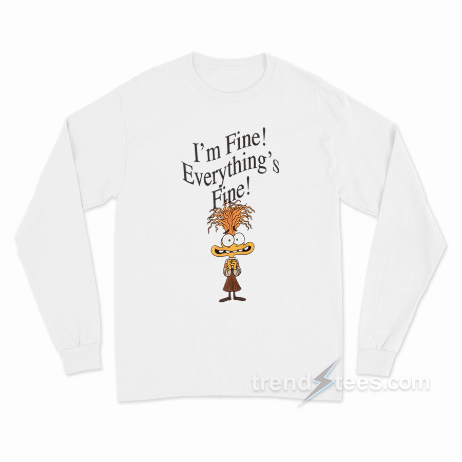 I'm Fine Everything's Fine Anxiety Inside Out Sleeve Shirt
