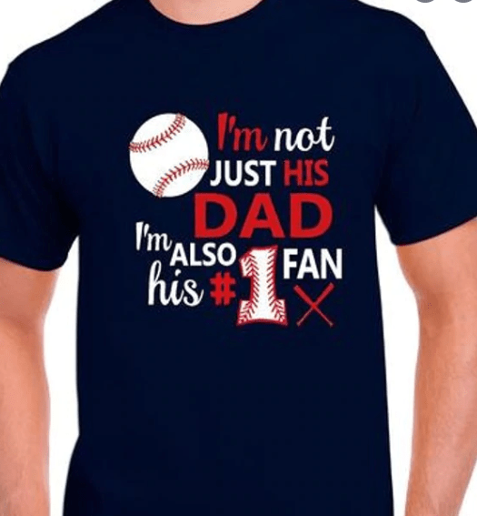I'm Not Just His Dad I'm Also His Number One Fan Baseball Dad Shirt