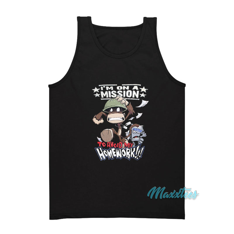 I'm On A Mission To Avoid My Homework Tank Top