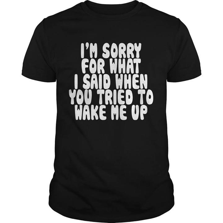 I'm Sorry For What I Said When You Tired Shirt
