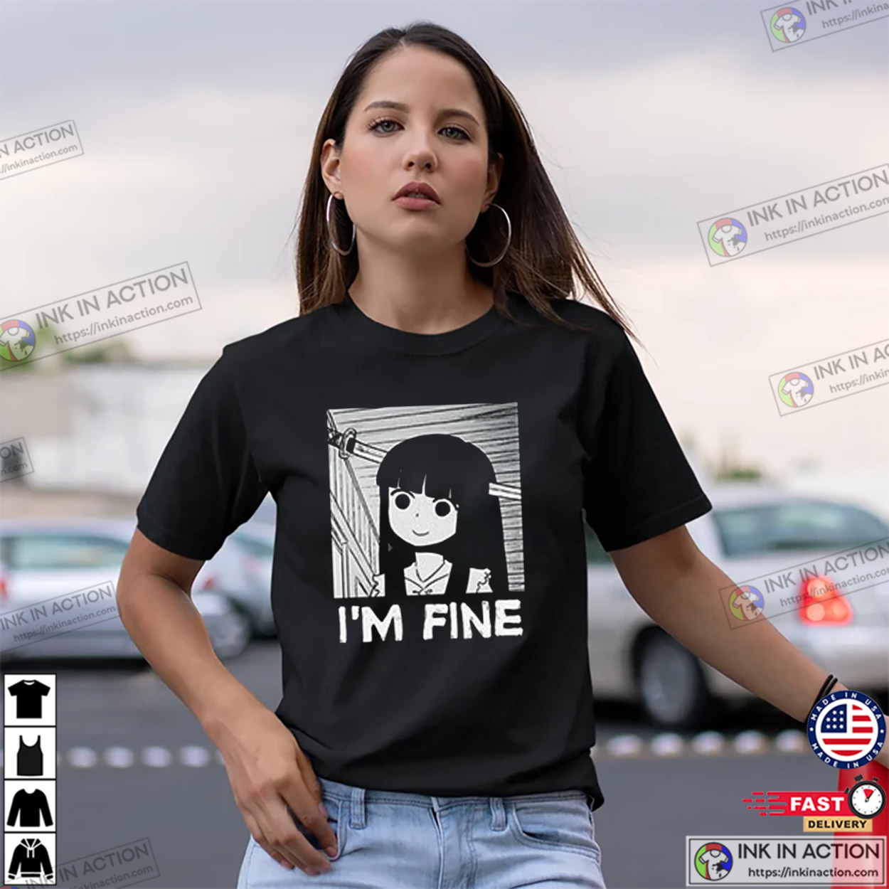 I’m Fine Funny Horror Manga Tee