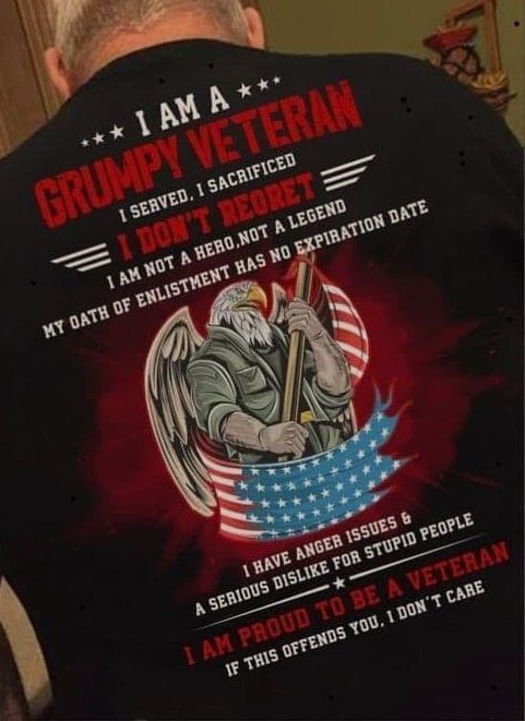 I Am A Grumpy Veteran I Served I Sacrificed I Don't Regret Eagle Flag Of America Shirt
