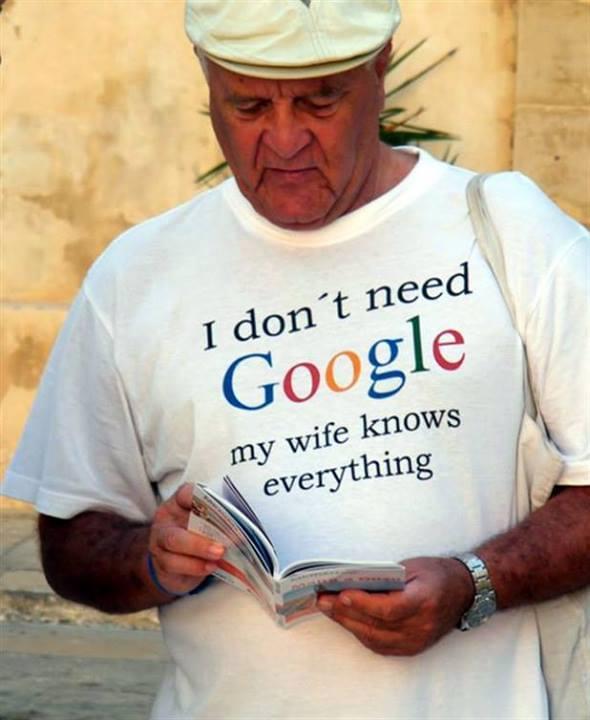 I Don't Need Google My Wife Knows Everything Version 2 Shirt