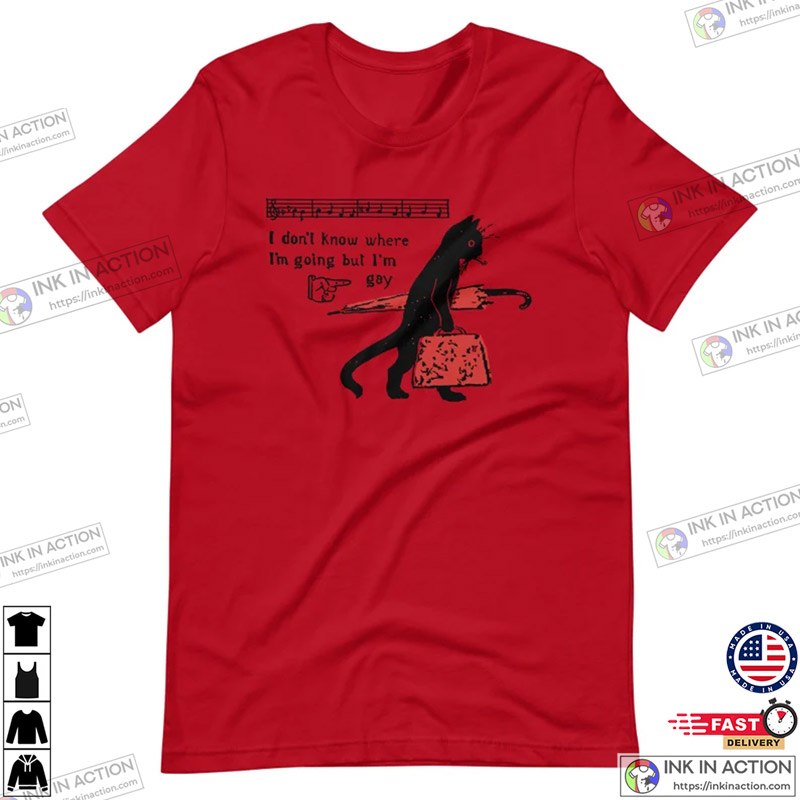 I Dont Know Where I’m Going But I’m Gay T-shirt Funny Lgbt T-shirt
