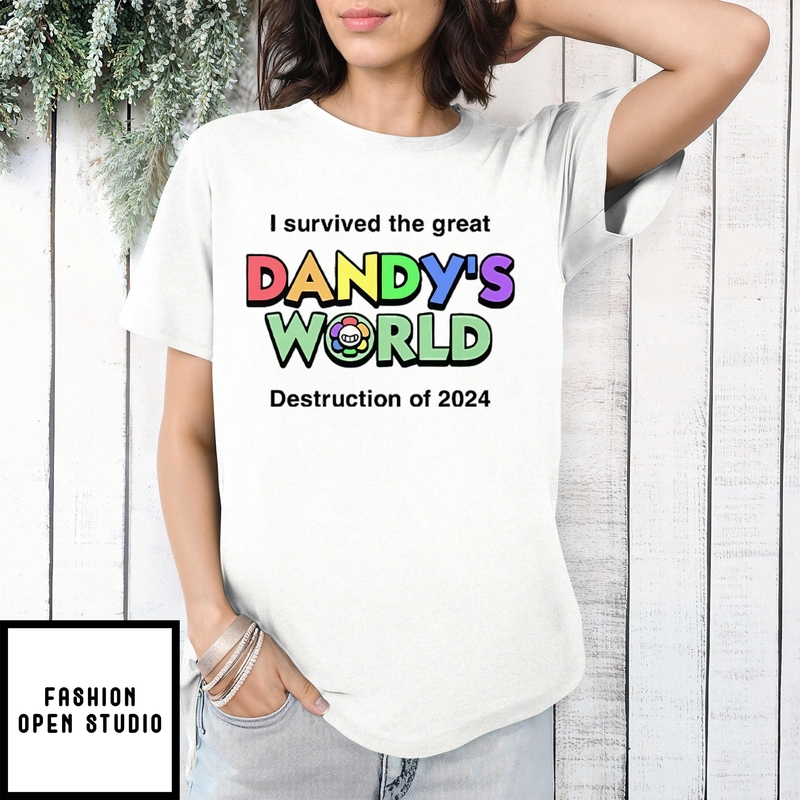 I Survived The Great Dandy’s World Destruction Of 2024 T-shirt