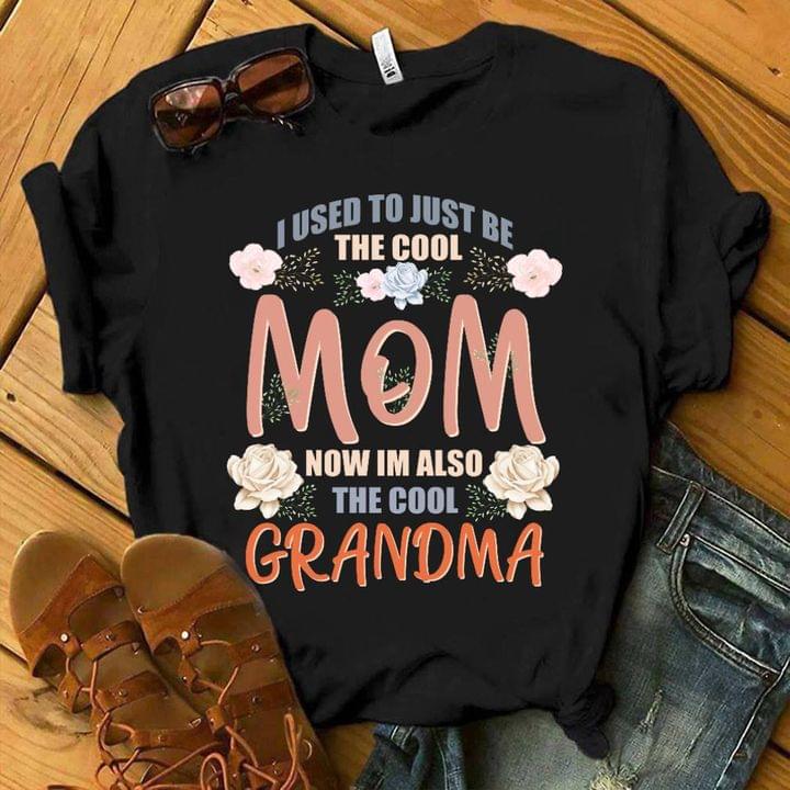 I Used To Just Be The Cool Mom Now Im Also The Cool Grandma Flowers Family Mother's Day Gift Shirt