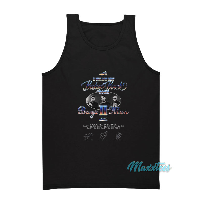 I Want My Baby Back Boyz Ii Men Chili's Tank Top