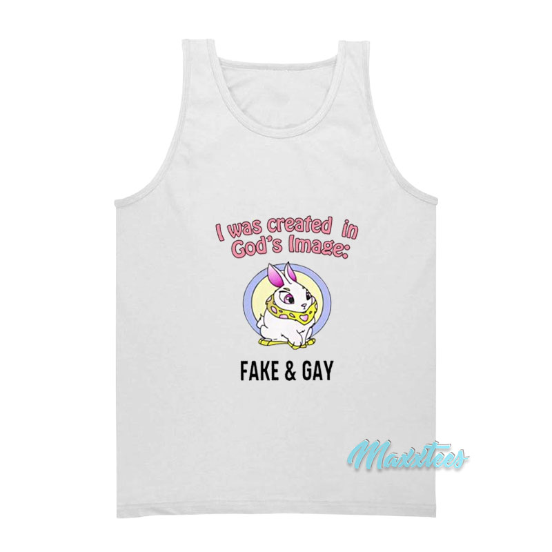 I Was Created In God's Image Fake And Gay Tank Top