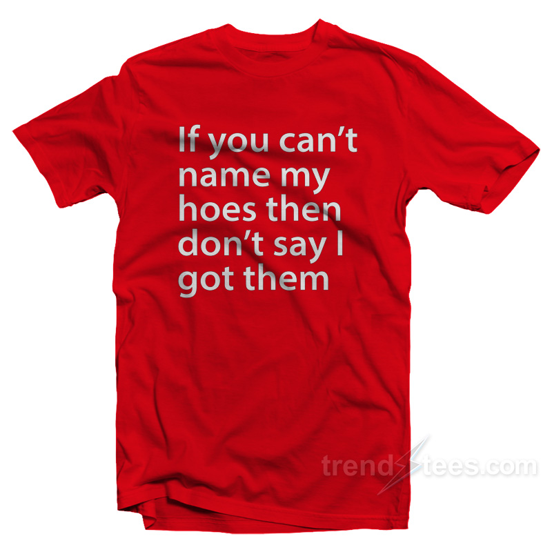 If You Can't Name My Hoes Then Don't Say I Got Them T-shirt