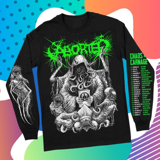 Indiemerch Store Aborted Cthulhu C&c Tour Long Sleeves