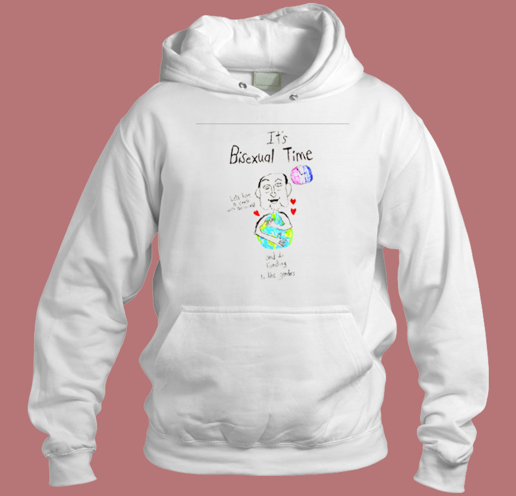 It's Bisexual Time By Marcus Pork 80s Hoodie
