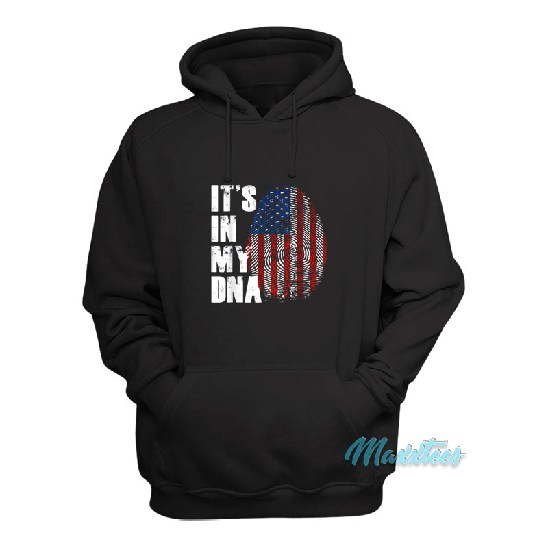 It's In My Dna Fingerprint Flag America Hoodie