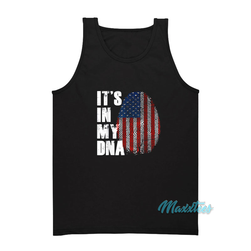 It's In My Dna Fingerprint Flag America Tank Top