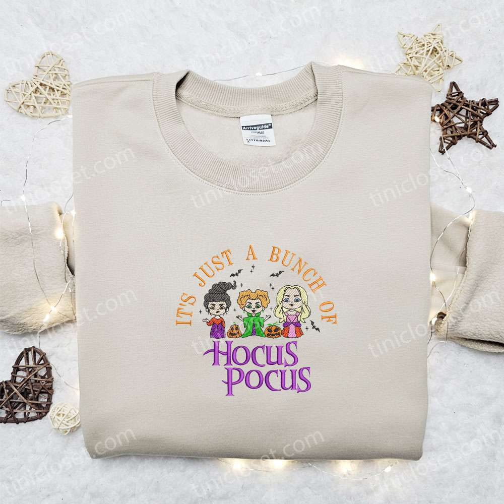 It’s Just A Bunch Of Hocus Pocus Halloween Embroidered Shirt