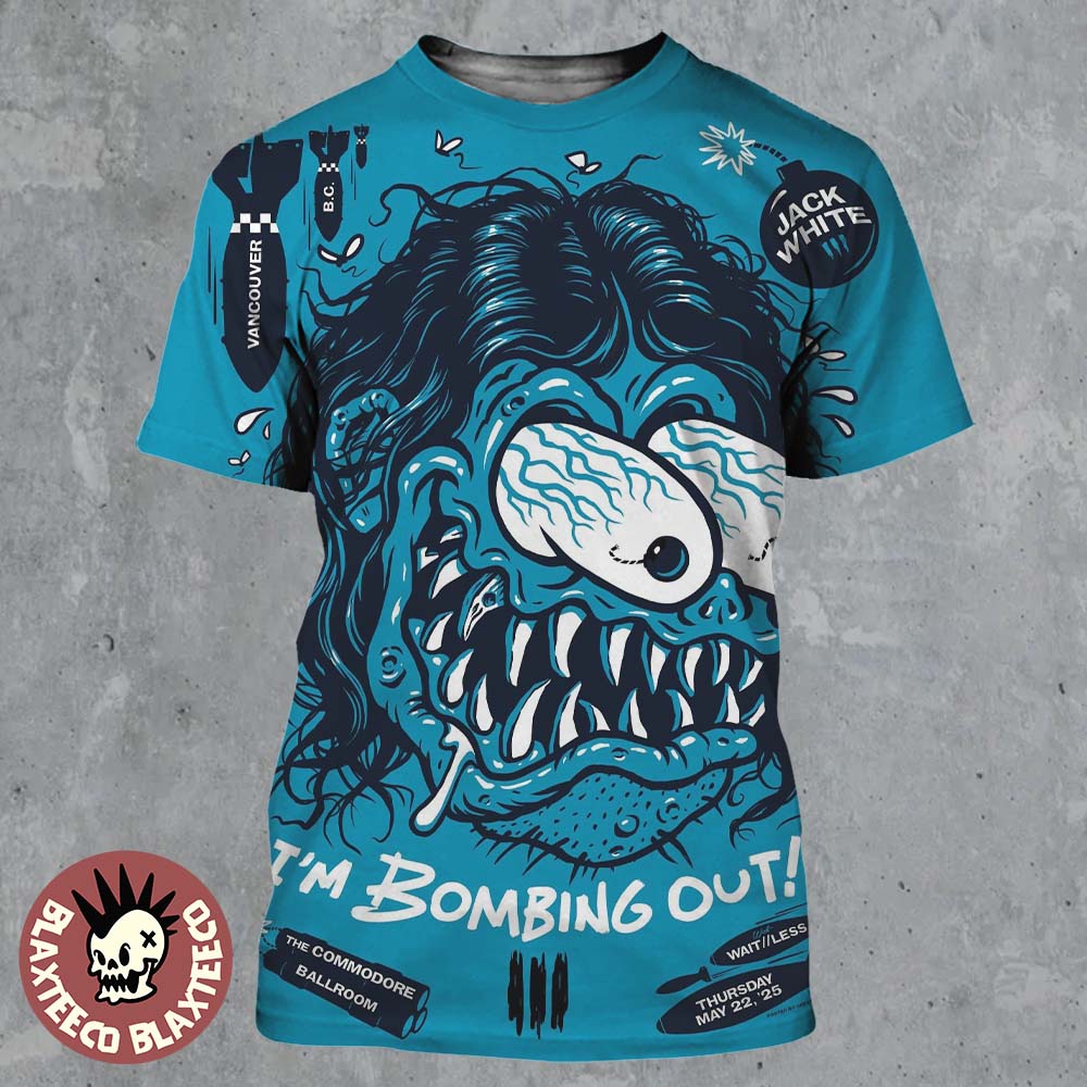 Jack White Vancouver Bc Concert Poster At The Commodore Ballroom On May 22 2025 I’m Bombing Out All Over Print Shirt